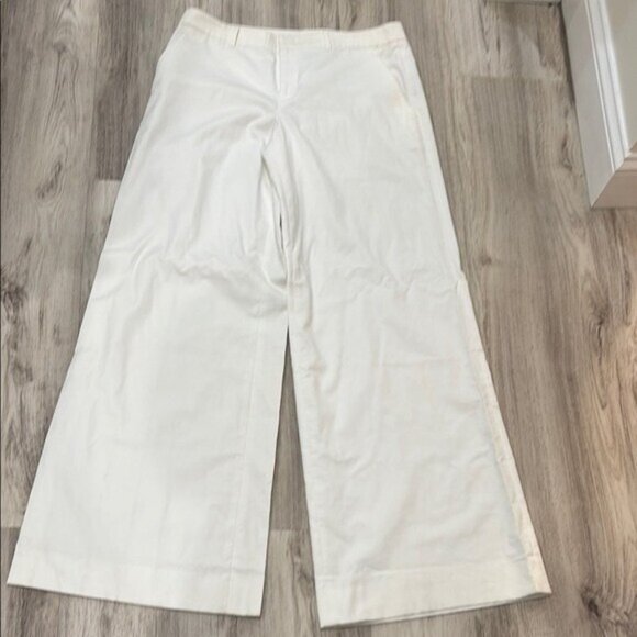 Ralph Lauren black label White Wide-Leg Pants size 10 NWT